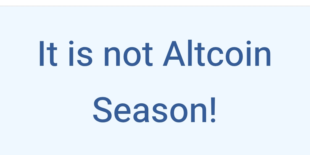 🚨 ALTSEASON IS OVER.

Hope you enjoyed it.

See you in 2 years.
