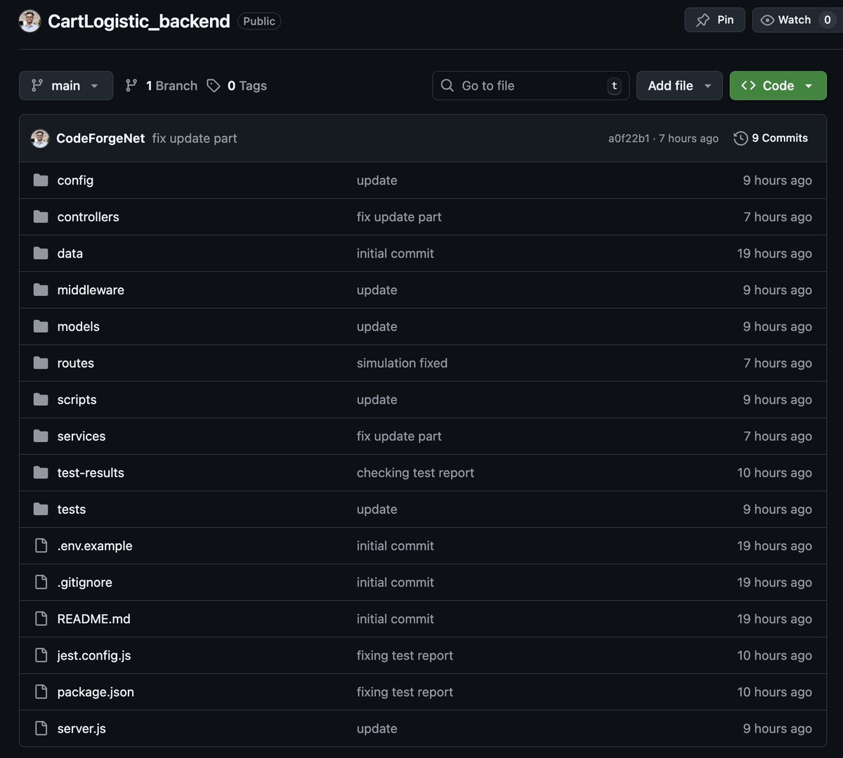 CodeForgeNet's tweet image. 1: Repo Setup
🛠️ Goal 1: Project Repo by creating a clean repo structure:
/backend for Node/Express API
/frontend for React app
Added .gitignore, .env.example, and a starter README.md
Initialized npm in both folders This keeps code organized. #CleanCode #DevSetup