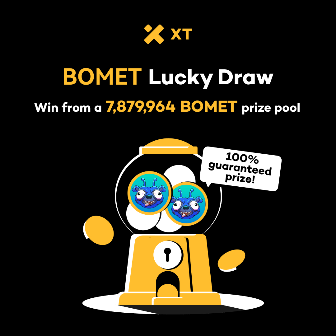 XTexchange's tweet image. ⏰ Only 4 days left to join the $BOMET SlotX Lucky Draw! @BASED_BOMET 

7,879,964 BOMET+ 5,000 USDT coupons still up for grabs

 ✅ 100% guaranteed prize
 Don&apos;t miss your last chance to spin &amp;amp; win 💫

🎁 Join now 👉 xt.com/en/activity/bo…

#BOMET #LuckyDraw #XT #Airdrop