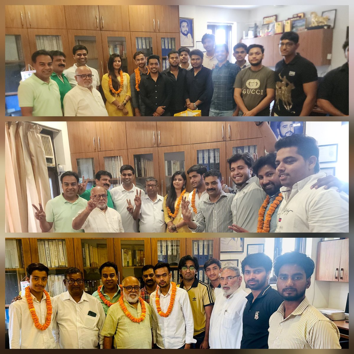 hsgmla's tweet photo. वजीरपुर विधानसभा के सत्यवती कॉलेज में छात्र संघ चुनाव में अध्यक्ष पद पर सुश्री वृष्टि, सचिव पद पर लक्ष्य तथा CC पद पर विजयी रहे युवा साथियो को हार्दिक बधाई @RahulGandhi @ajaymaken @devendrayadvinc https://t.co/DVkqJVz08X