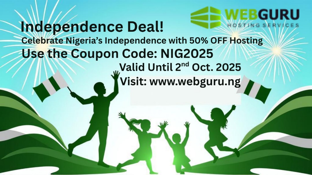 webgurung's tweet image. 🌍 Nigeria, are you ready to shine?
 Your Independence Deal awaits💃💃
#webguru #hostwebguru #webgurudomains #webgurucare