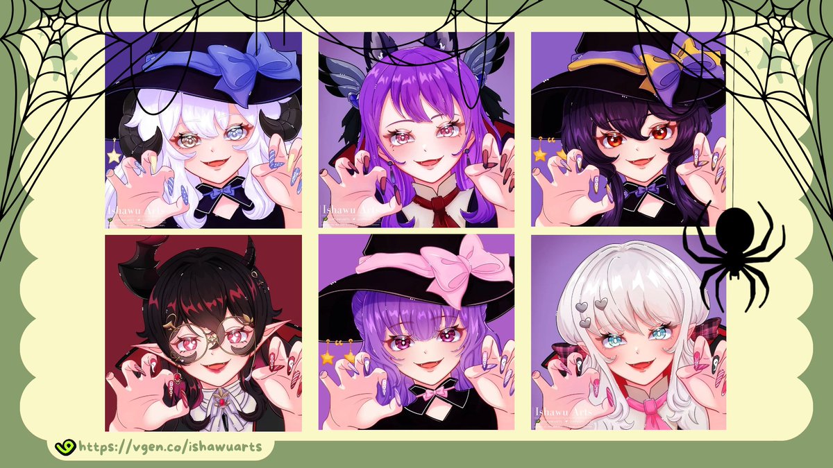 Looking for an Icon for the upcoming spooky month👻?

I gotchu broo
First 2 slot takers can purchase the YCH for $10 only!
After that it will be $15 ea

Open till October 25

Grab yours now ^^
You may order on my VGen: vgen.co/ishawuarts

#VGen #VGenOpen #art #artmoots