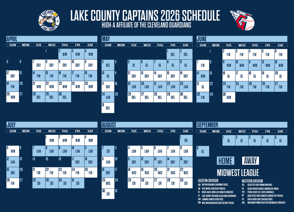 wake up, captains crew. ☀️

your entire 2026 season just hit the feed.

132 games. every matchup. every trip.