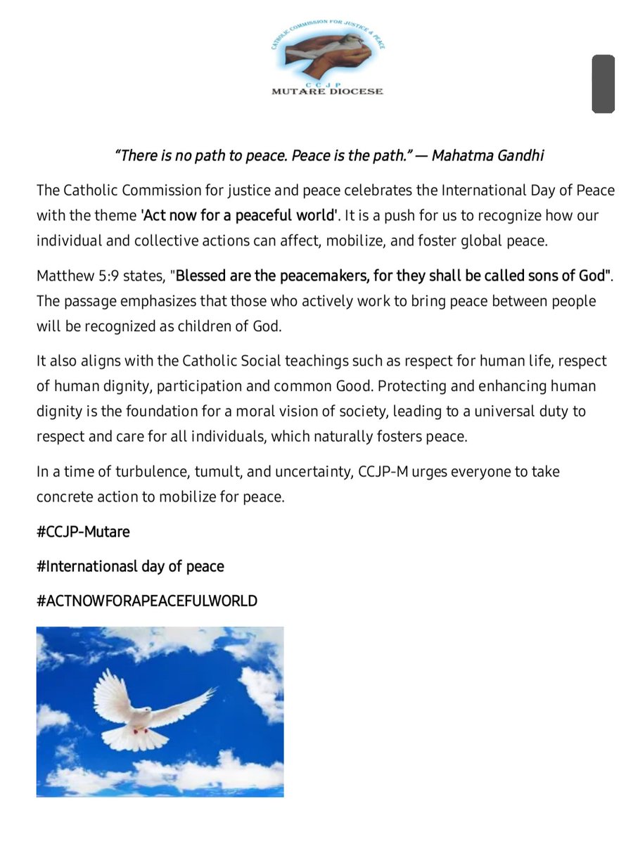 This year's theme, Act Now for a Peaceful World, emphasizes the urgent need for collective action to prevent conflicts, combat hate and misinformation, and support peacebuilders, especially women and youth.