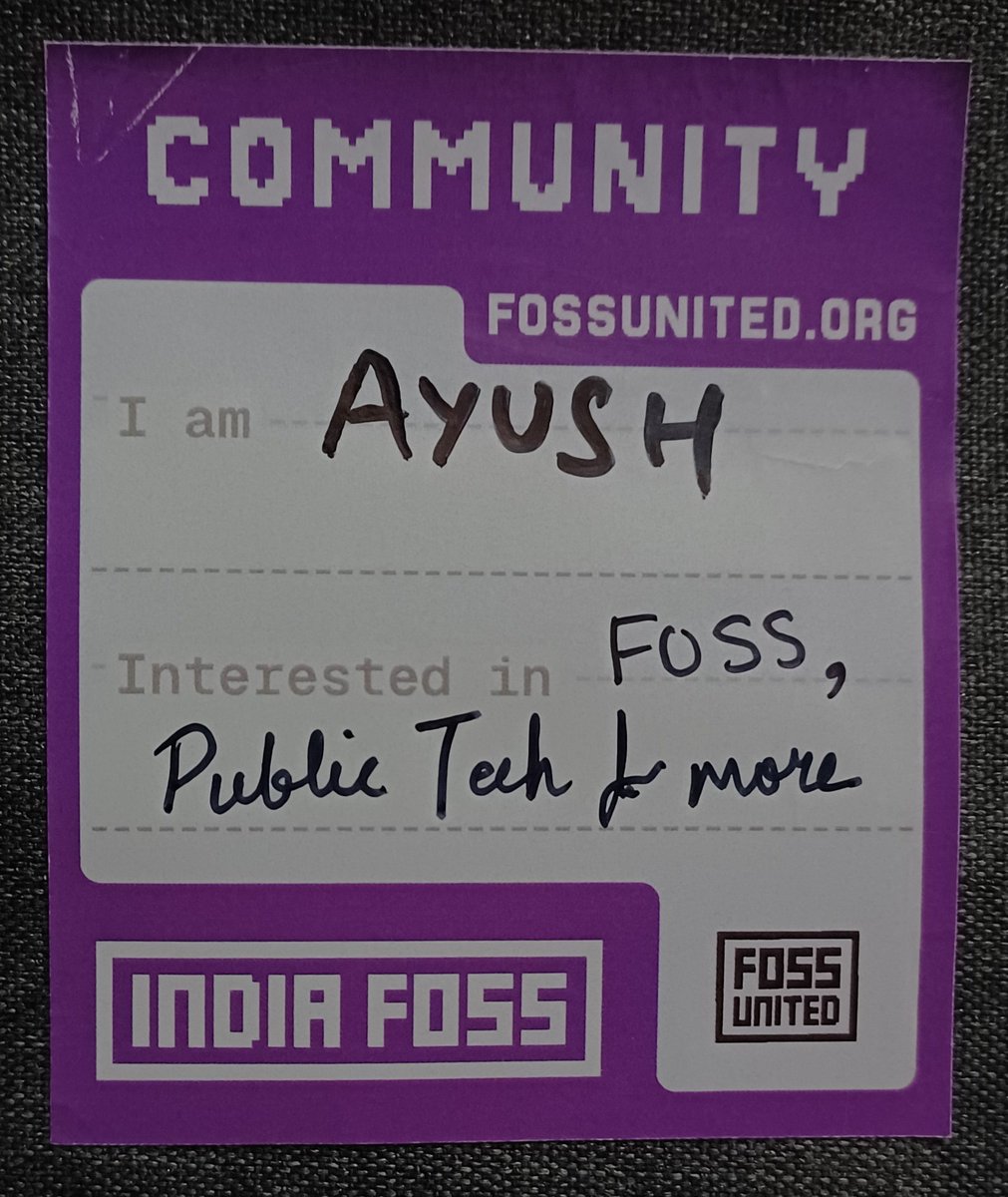 Murdock9803's tweet image. IndiaFOSS 2025 was amazing! So good to see people curious about foss, public tech and social good.
It was great talking about Build For Bharat Fellowship and listening to @NisarHogaya about it.
applications open 22sep-20oct.
bharatdigital.io/fellowship
#indiafoss #TechForGood