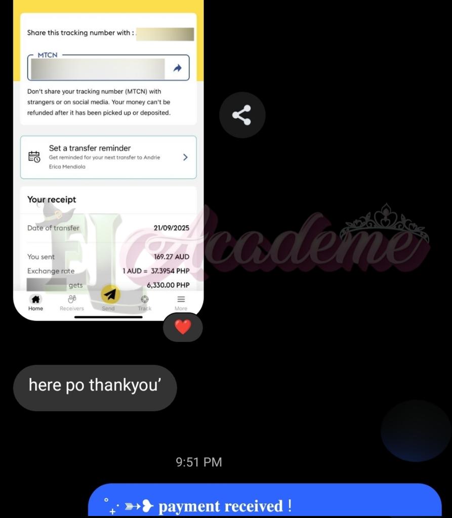 ۶ৎ — #elacademesecured ;
   🍀 secured another PowerPoint-related task, and at the same time, I’m truly grateful for clients like Ms. A, whom I’ve been working with since 2021—from her PH days up to now as she pursues nursing education in Australia. every transaction with her is