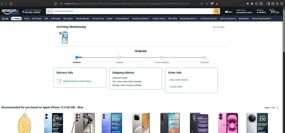 keshavsharmma's tweet image. ❗️@amazonIN
I ordered an iPhone 15 on 22 Sept. The payment was deducted twice from my card, but the order shows as cancelled and I haven’t received any refund yet.
Kindly resolve this at the earliest.
Order ID: 408-6382762-5052305
#Amazon #PaymentIssue #Refund