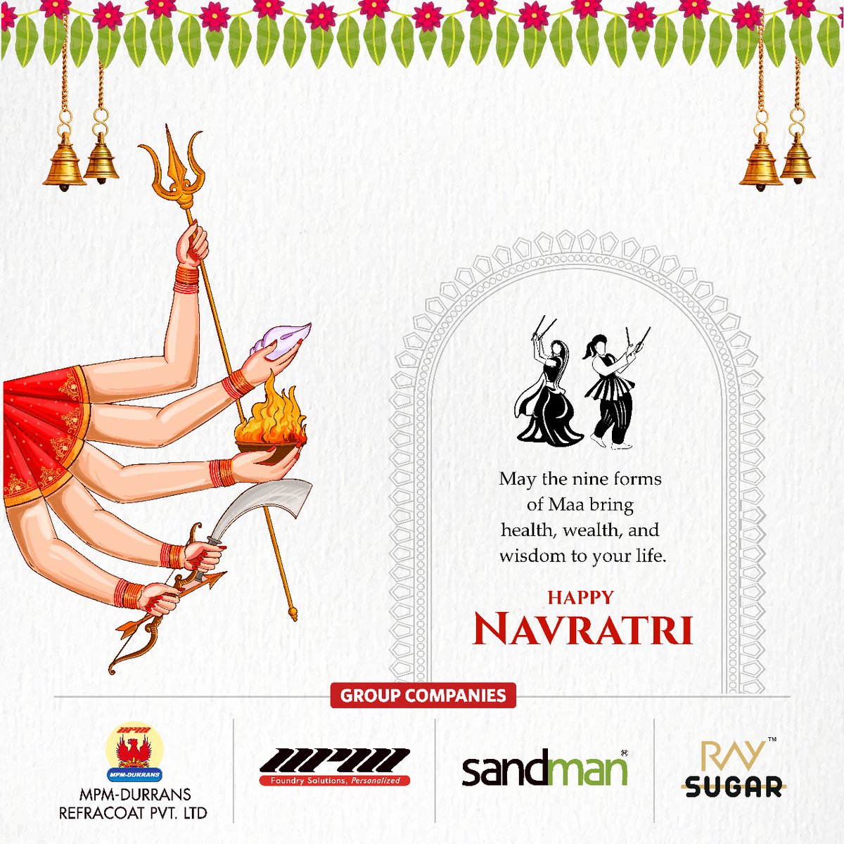 🪔🌺 Let the divine light of Maa Durga guide you through every challenge. Celebrate these nine nights with hope, courage, and endless positivity. 
𝐒𝐡𝐮𝐛𝐡 𝐍𝐚𝐯𝐫𝐚𝐭𝐫𝐢!💫
#Navratri2025 #ShubhNavratri #MaaDurga #Casting #Foundry #MPMGroup #Sandman