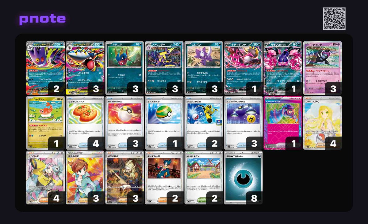 メガゲンガーex(メガサメハダーex) デッキリスト おすすめ度 bkwFkk