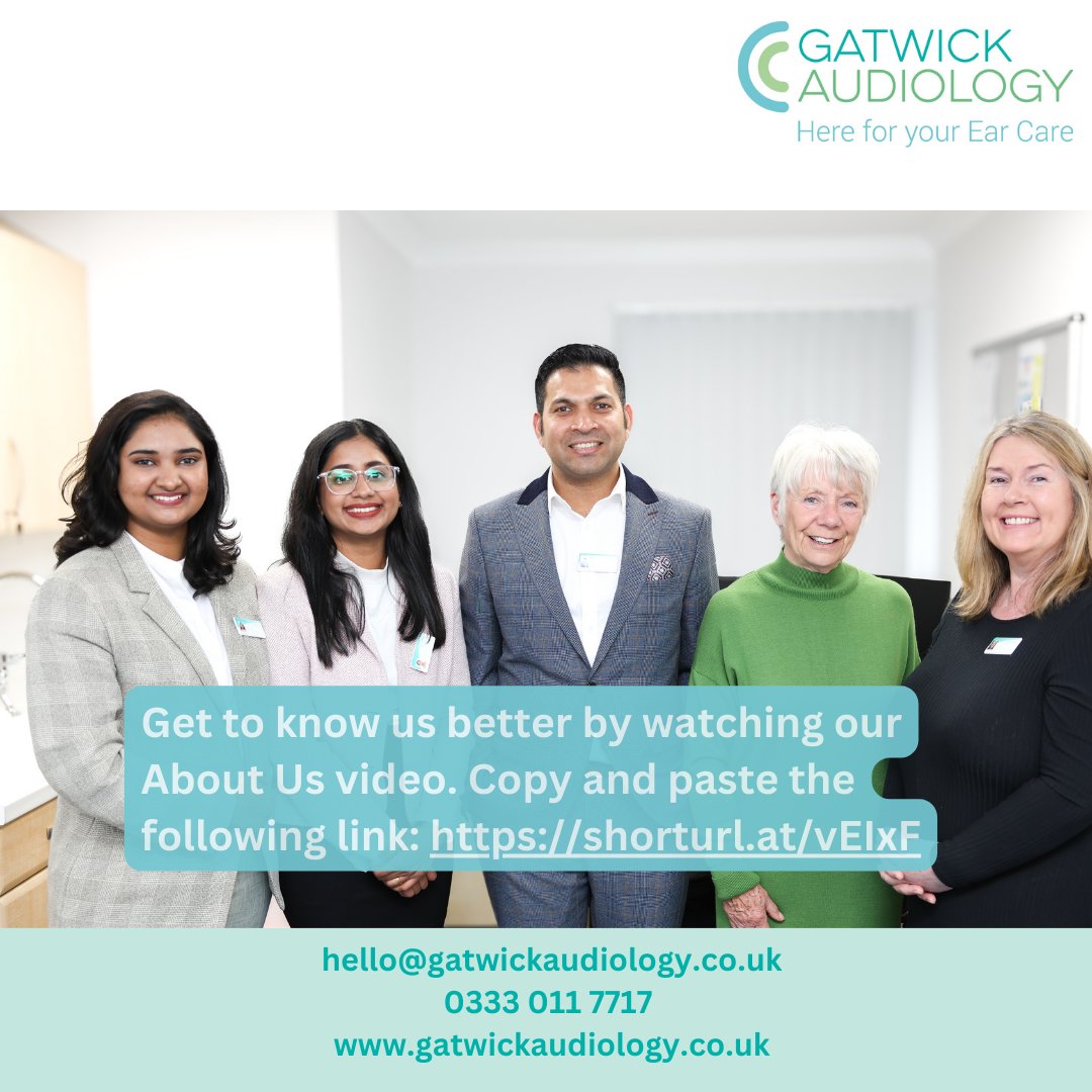 Hearing care is more than our work. It’s our passion.
 Check out our new About Us video for a glimpse into our team, our values, and the way we support your hearing health.

Watch now: bit.ly/4635CQY 
#GatwickAudiology #HearingCare
<a href="/twitter/">Twitter</a>
