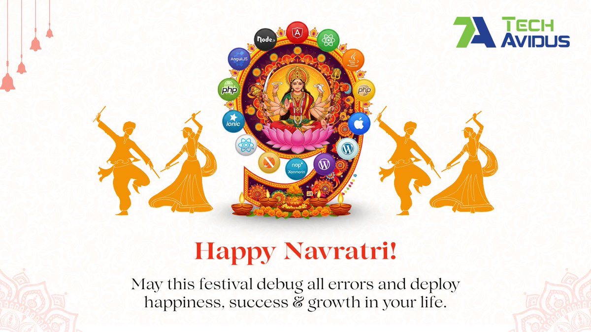 TechAvidus's tweet image. Happy Navratri from TechAvidus!
This Navratri, may Maa Durga bless your life with happiness, success and error-free growth.
Let’s celebrate the spirit of energy, positivity, and innovation together.
.
.
.
#HappyNavratri #TechAvidus #FestivalOfJoy #InnovationWithTradition