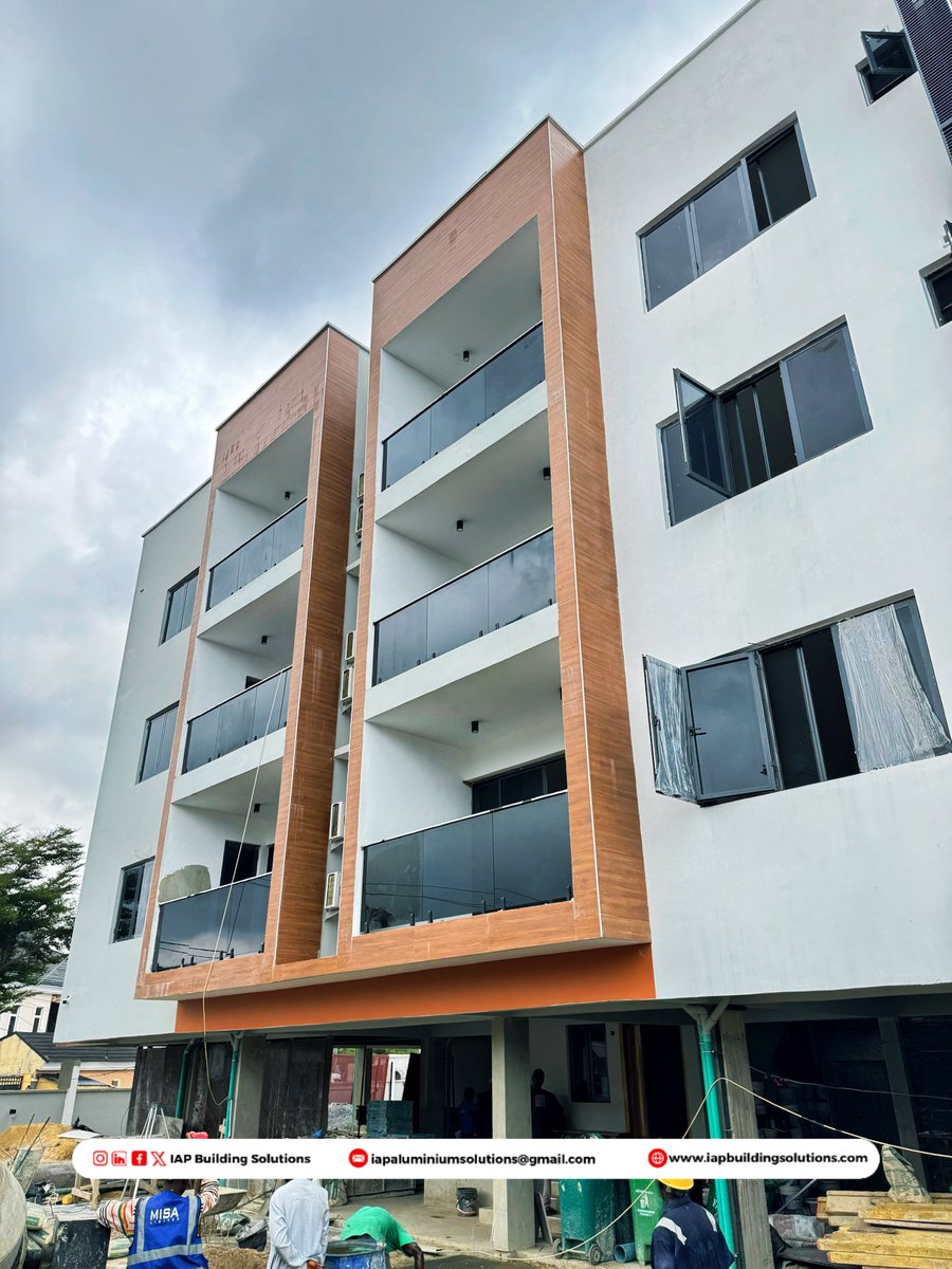 iap_solutions's tweet image. Clean install. Durable finish.  
✔️ Aluminium Windows  
✔️ Sliding Doors  
✔️ Handrails  
Another top-tier delivery by *IAP Building Solutions

#ConstructionDoneRight #IAPProjects #NaijaConstruction #GlassAndAluminium #ModernInstallations