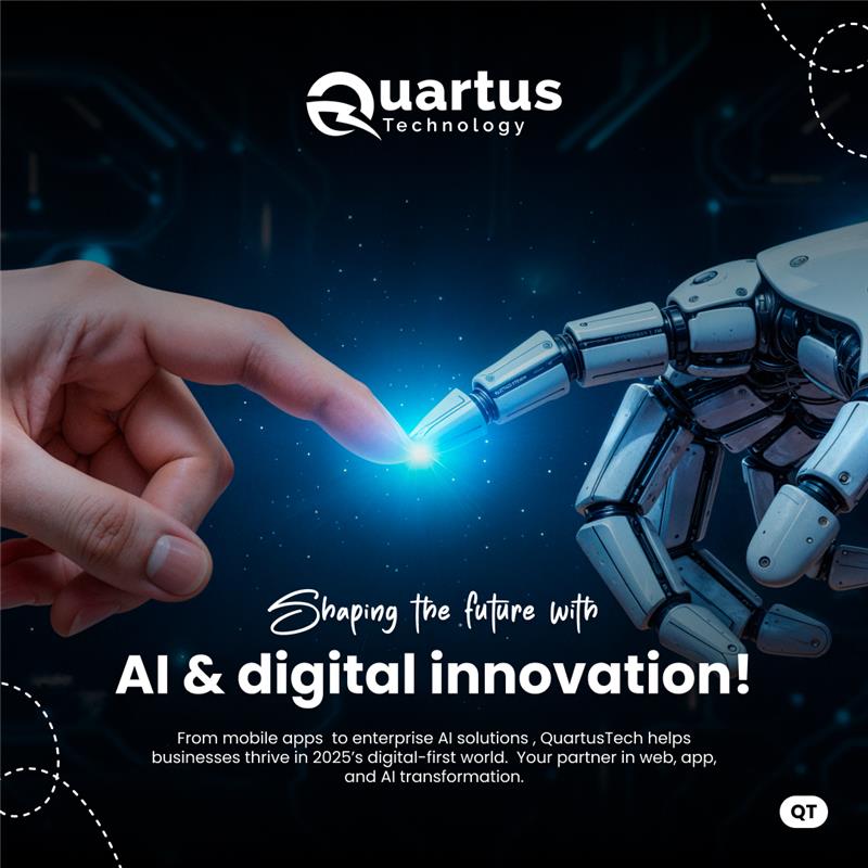 quartustechhq's tweet image. Shaping the future with AI &amp;amp; digital innovation!&quot;
From mobile apps  to enterprise AI solutions , QuartusTech helps businesses thrive in 2025’s digital-first world.
 Your partner in web, app, and AI transformation.