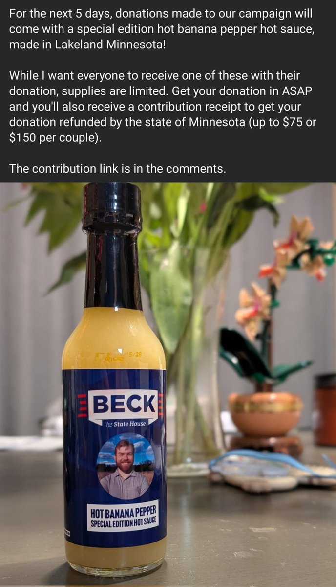 41B is going to be one of the most competitive districts in the state of Minnesota. Our team is hoping to raise $10,000 before the end of this year. Can I count on your support?