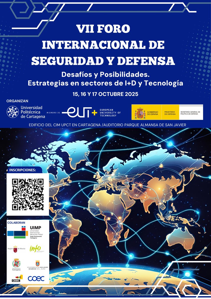 🤝 CEEIC colabora en el VII Foro Internacional de Seguridad y Defensa.

¿Te interesa el mundo de la seguridad y la defensa, conocer de cerca cómo trabajan las Fuerzas Armadas, la Policía Nacional y las empresas líderes del sector aeroespacial y de defensa, descubrir qué perfiles