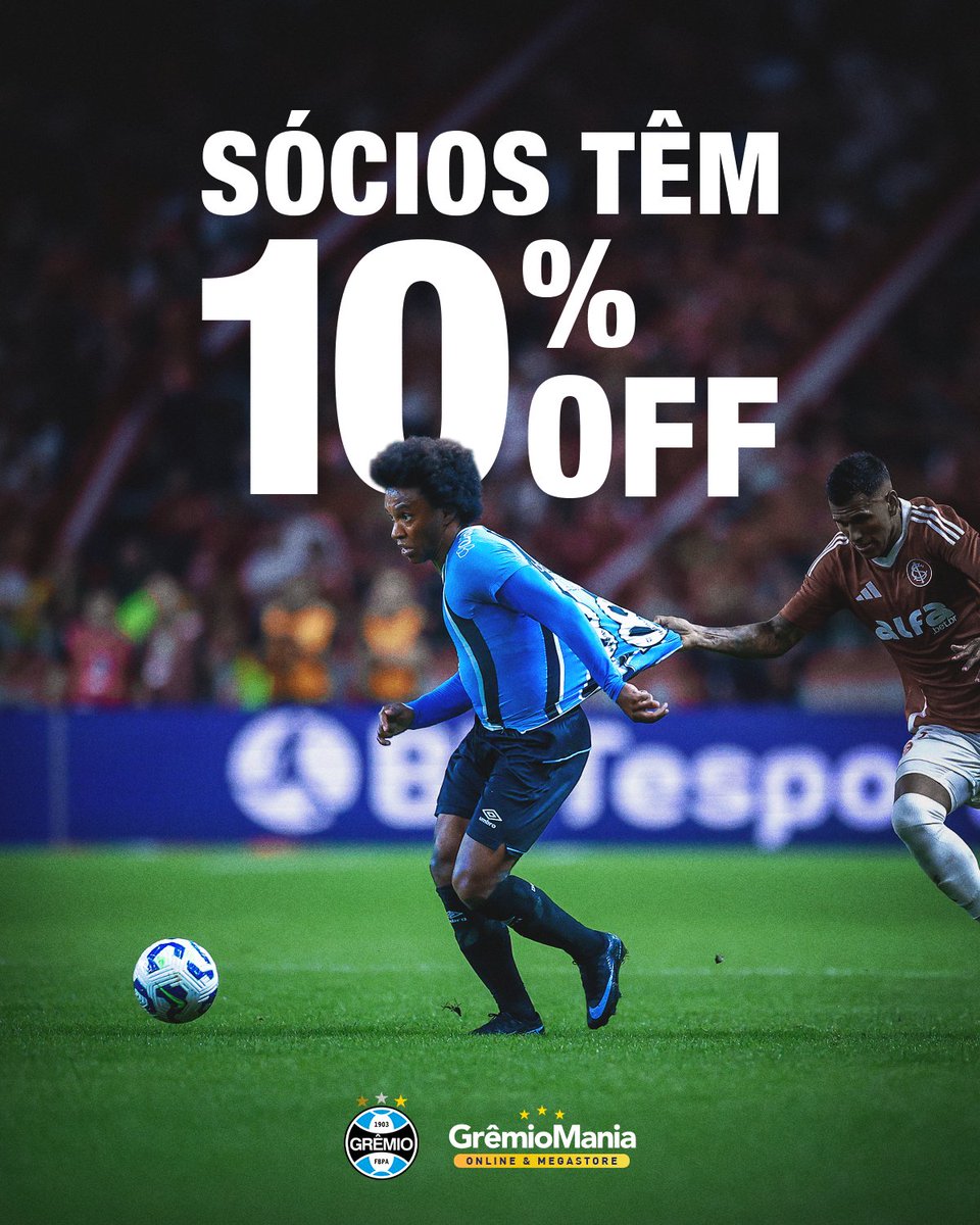 MUITO BOM DIA, A GRÊMIOMANIA JÁ ESTÁ ABERTA 🇪🇪👏🏾 Não passe sufoco! Bora começar a semana correndo atrás do manto! 😉

👉🏽 Sócios têm vantagens: 10% OFF em toda loja!