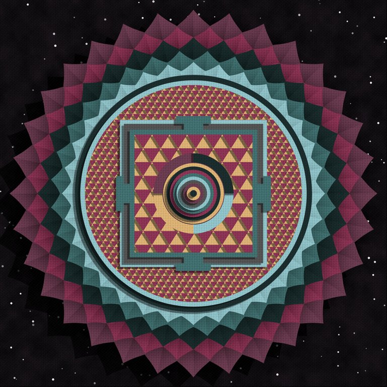 Someone snagged this Paper Mandala on fxhash over the weekend. 
One of my favourite projects and a lot of fun working with <a href="/paperbuddha/">Paper Buddha</a> on this.