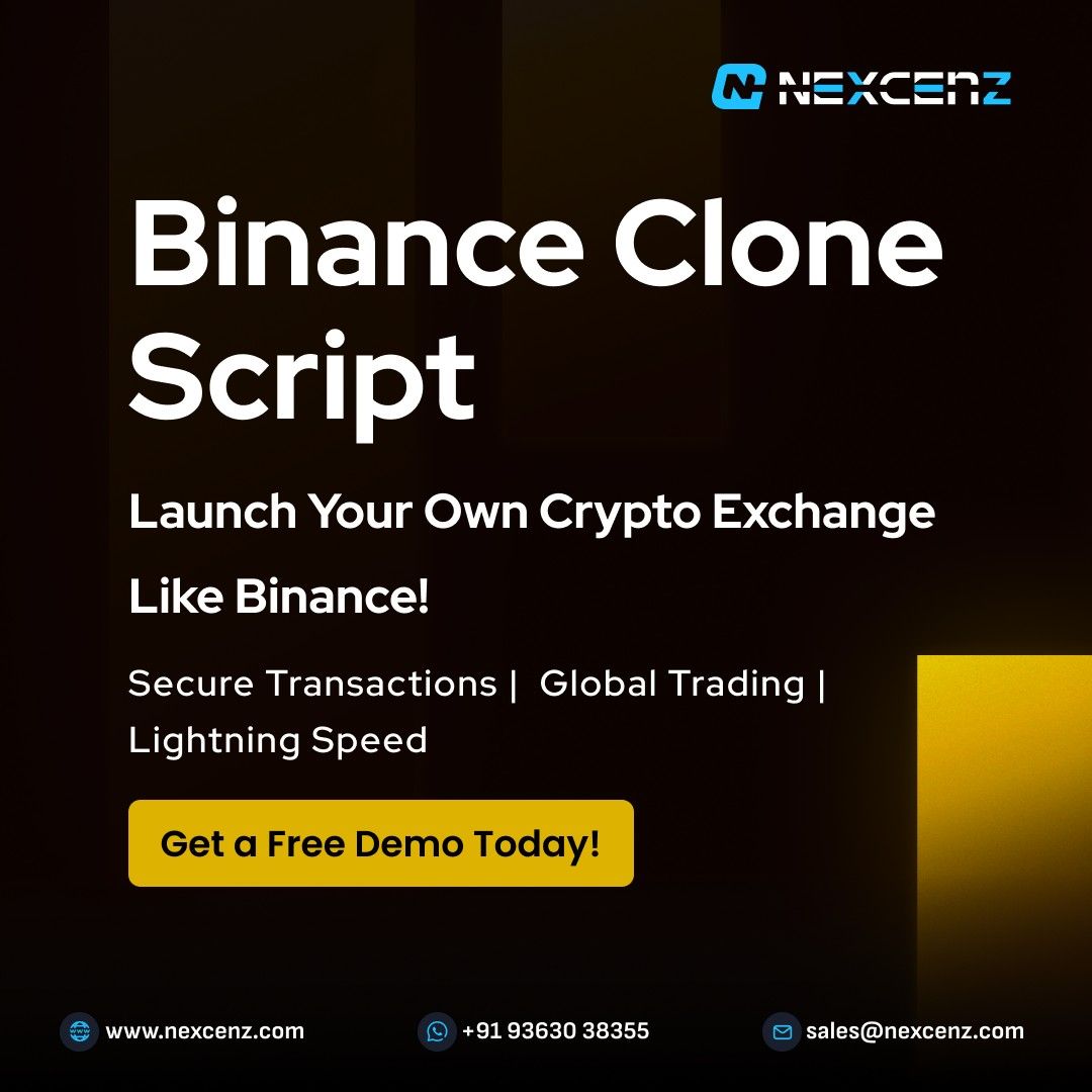 nexcenz's tweet image. Launch your own #crypto exchange instantly with our #BinanceCloneScript.Enjoy high-speed #Trading , multicurrency wallets,robust security &amp;amp; seamless liquidity integration for global users

Get Free Demo-nexcenz.com/binance-clone-…

#CryptoTrading #CryptoCommunity #P2P #CEX #ETH #web3