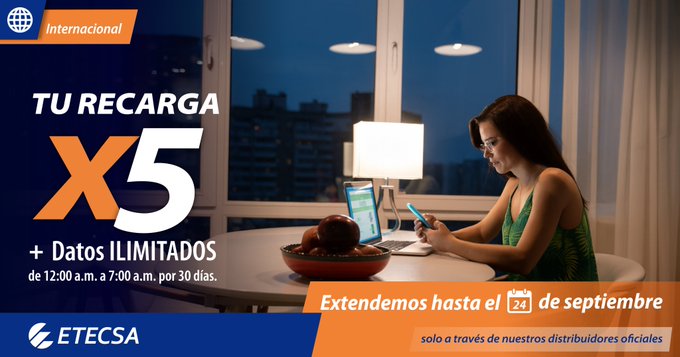 📢Noticias para todos! EXTENDEMOS la promoción internacional. ¡Ahora tienes hasta el 24 de septiembre para aprovecharla! No dejes que se te escape.#RecargaInternacional