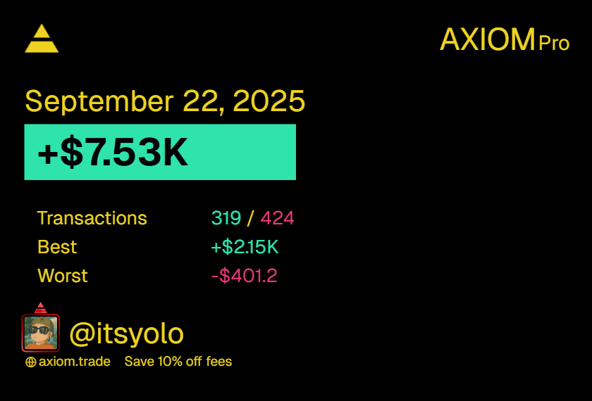 We need the volume back ASAP

axiom.trade/@itsyolo