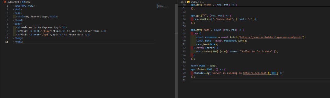CodeWithBeerah's tweet image. Day 22  #30DaysOfCode
 Built Node.js + Express 

✅ REST API with data (JSONPlaceholder)
✅ Custom middleware (server time logger)
✅ Routes for /, /time, /api

#NodeJS #Express #Backend #WebDev #BuildInPublic #WomenInTech