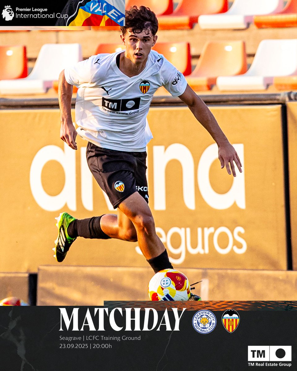⚔️ 𝑀𝐴𝑇𝐻 𝐷𝐴𝑌 #VCFMestalla 

🆚 <a href="/LCFC/">Leicester City</a> (Leicester City) 

🕗 20:00 h (19:00 LT)
🏟️ Seagrave 
📰 PREVIA: valenciacf.com/previa-el-vcf-… 
📝J 2 | G B | #PLInternationalCup 

🔴 En directo en VCF Media: Youtube, App y web del <a href="/valenciacf/">Valencia CF</a> 

#LeicesterVCFMestalla 🔵⚪️🦇