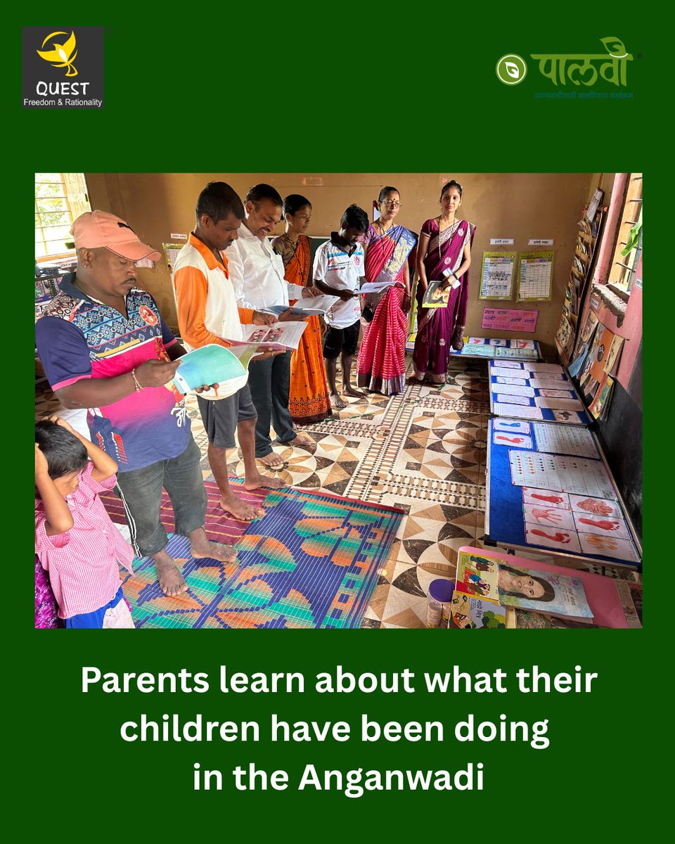 QuestorgQuest's tweet image. Kalpana Gare, AW worker, Saprewadi (Dist Palghar) recently conducted a project on ‘Myself &amp;amp; my family’ in her #Anganwadi. She engaged the children in fun activities, using language, mathematics and creativity. Then she invited parents and villagers to see children&apos;s work. #ECE