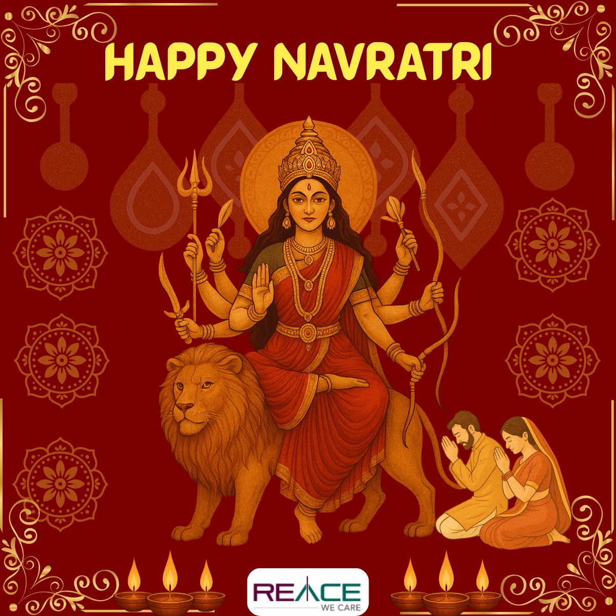 Reace_Property's tweet photo. ✨🌺 Wishing you a blessed #Navratri! 🌺✨
May the light of diyas and Maa Durga’s blessings bring joy, peace &amp; prosperity to your home. 🪔
— Team REACE 💫
#Navratri2025 #FestiveVibes #REACE https://t.co/ATl97oPXjd