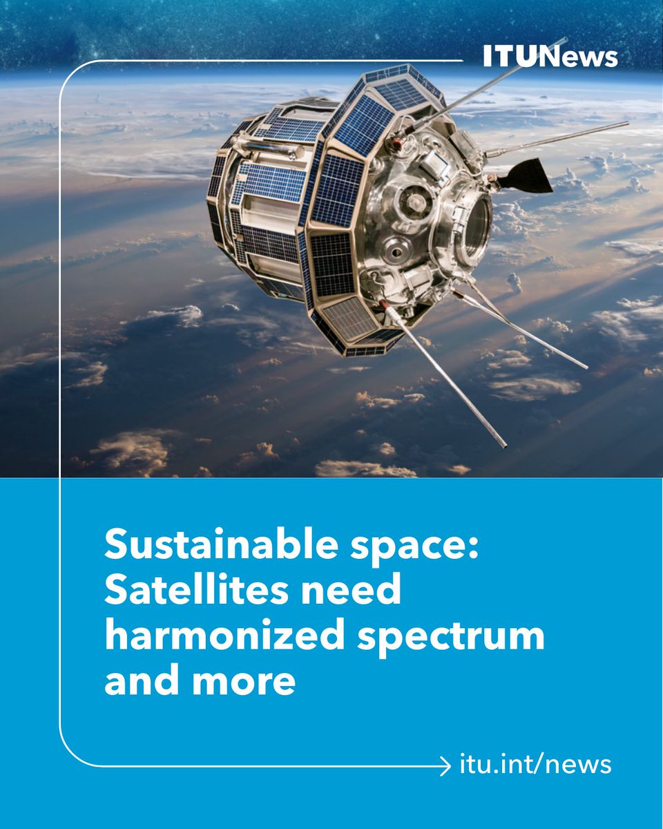 ITU's tweet photo. "Exponential growth of NGSO satellite networks makes space sustainability an urgent challenge over the next 5-7 years."
Chair of @ITUradiocomms Study Group 4 outlines one of @ITU's most pressing tasks https://t.co/5zAf4GT6RH #ITUSSF #WorldSpaceWeek https://t.co/9qw5Lakwb5