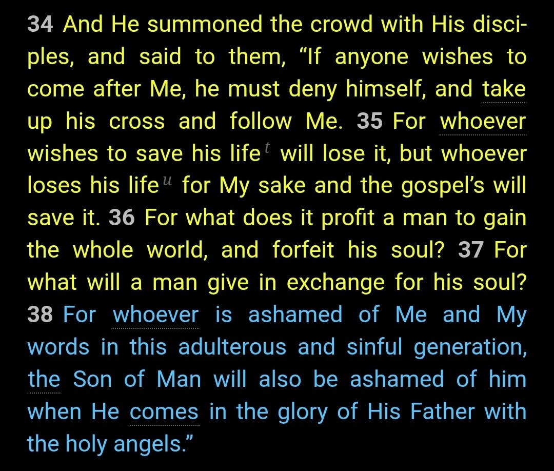 BrookingAdam's tweet photo. @cb_doge Mark 8:34-38

Repent and believe. 

Jesus isn't something you add to your life. Your life is what you lay down. There is nothing good within you. https://t.co/KOSKmuPMiz