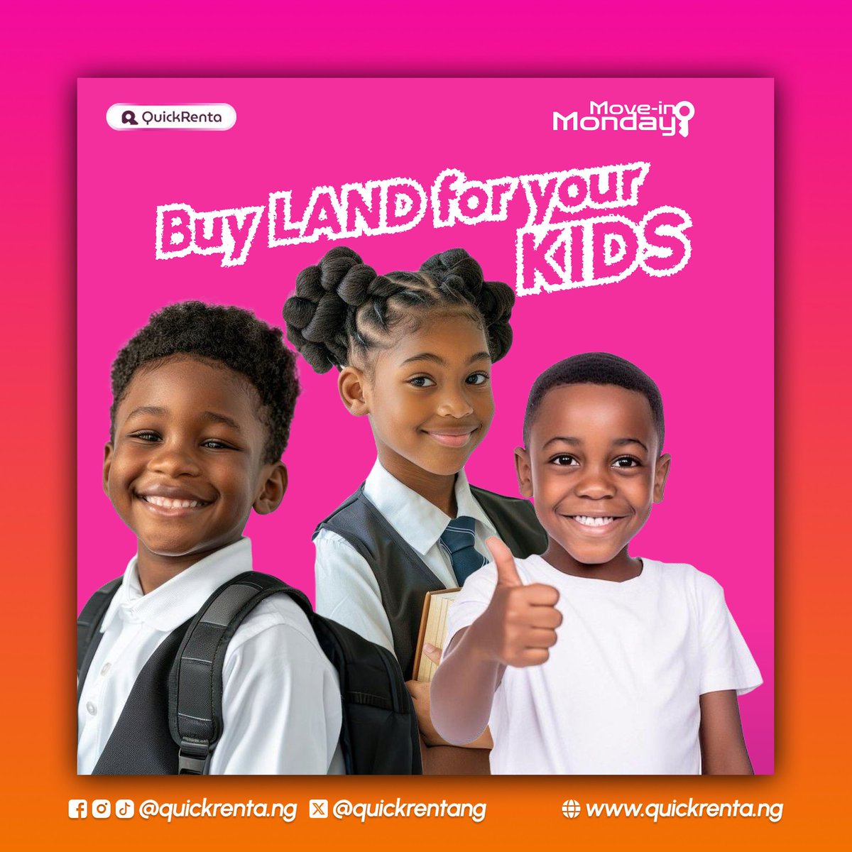 BasemanArmani's tweet image. @QuickrentaNG advices that you should 👇 
Buy land for your kids, it is a smart investment you won’t regret. 
#MoveinMonday #LCDLFMX3 #deprem #sstvi #KantaraChapter1 #LaCasaDeLosFamososMx3 #LaCasaDeLosFamosososMx #AsiaCup2025 #TraitorsIRL #indvspak2025