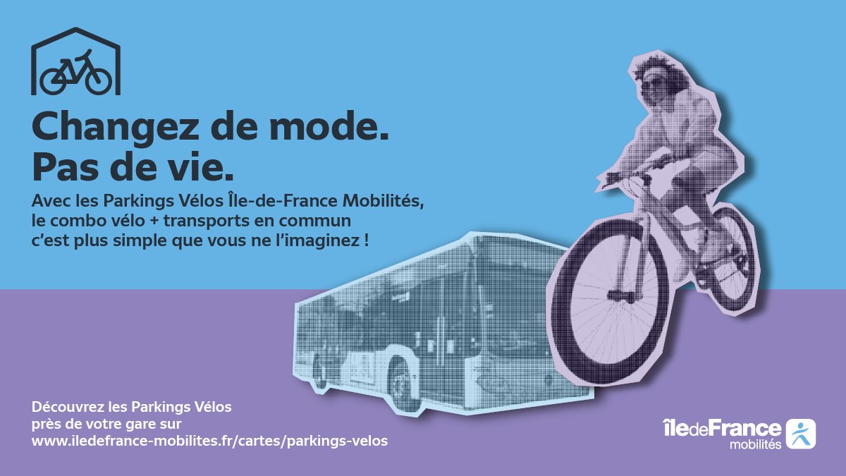 TransdevIDF's tweet image. 🚲Pour la journée mondiale sans voiture et la semaine du développement durable #TransdevIDF lance aux côtés d&apos;@IDFmobilites sa campagne sur l&apos;intermodalité !
Vélo + transports en commun, le combo parfait grâce aux Parkings Vélos disponibles près des gares▶️iledefrance-mobilites.fr/cartes/parking…
