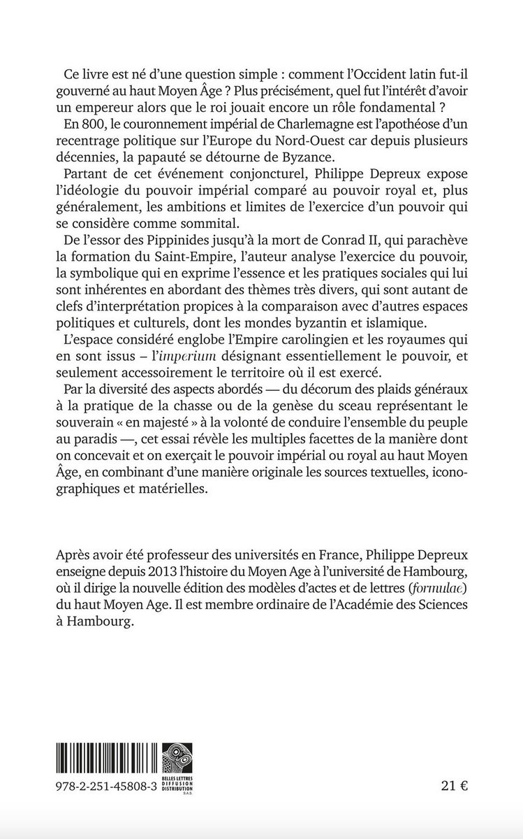 Philippe Depreux  - Gouverner l'Empire d'Occident

Des Carolingiens au règne de Conrad II (737-1039)

Symbolique du pouvoir et pratiques sociales

À paraître en octobre aux Belles Lettres