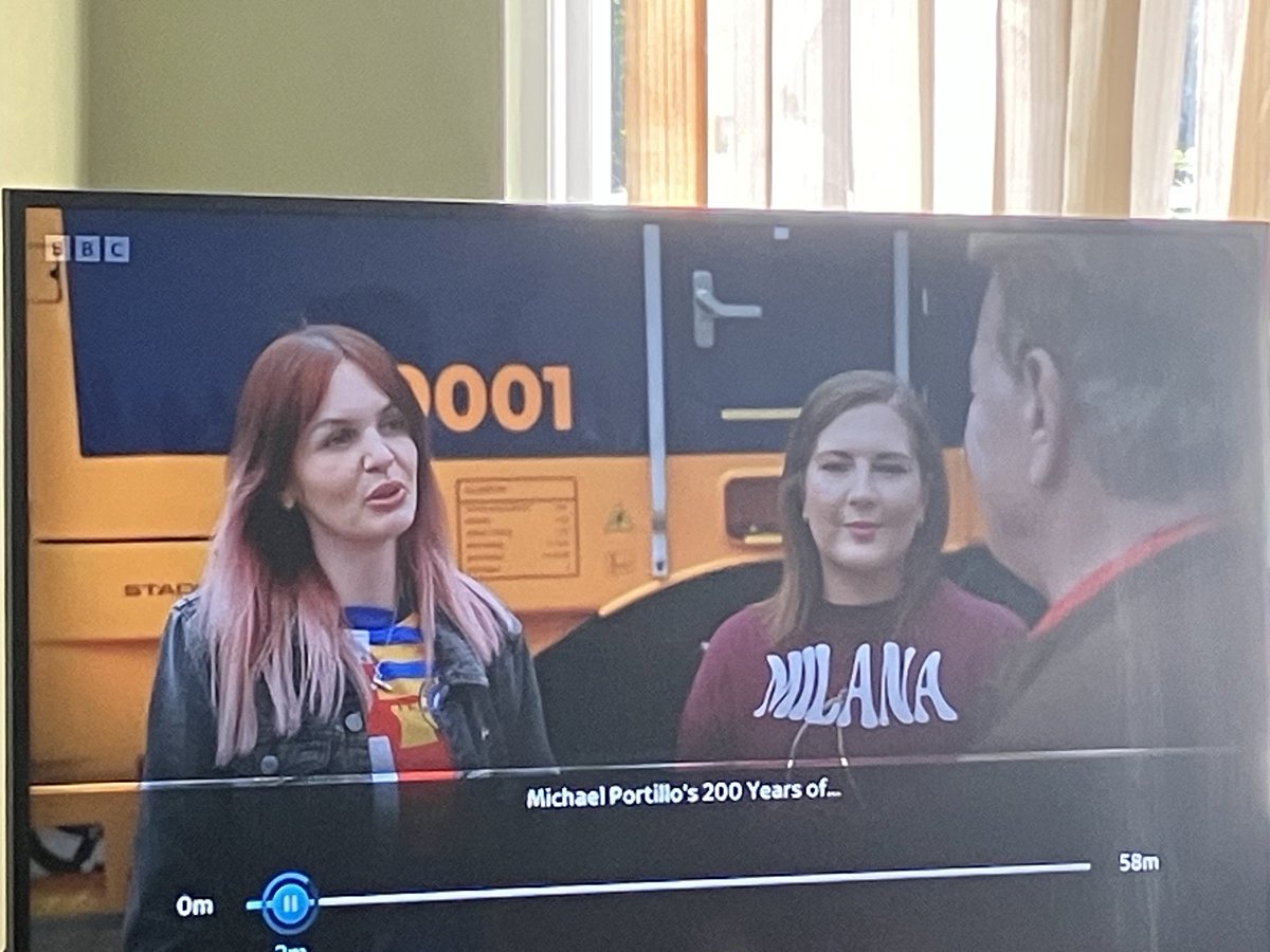 BridleAndrew's tweet image. Watching Michael Portillo’s 200 years of the railway special and look who’s on it! ⁦@bessbbe⁩ ⁦@S26PHY⁩ you’re tv royalty #Queens of the Railway 👑 👑