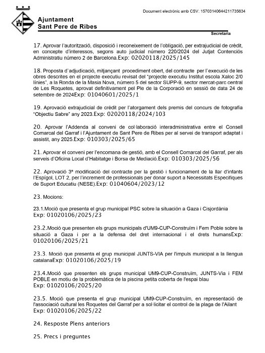 santperederibes's tweet image. PLE ORDINARI DE SETEMBRE
🗓️ DEMÀ, dimarts 23 de setembre
🕡 18.30 h
📍 Edifici institucional de la Vinya d&apos;en Petaca (Les Roquetes)

Seguiu-lo en directe a @canalblau i al seu canal de Youtube:
▶️ youtube.com/canalblau
Llegiu-ne un resum a #pleSPRibes

 #SPRibes