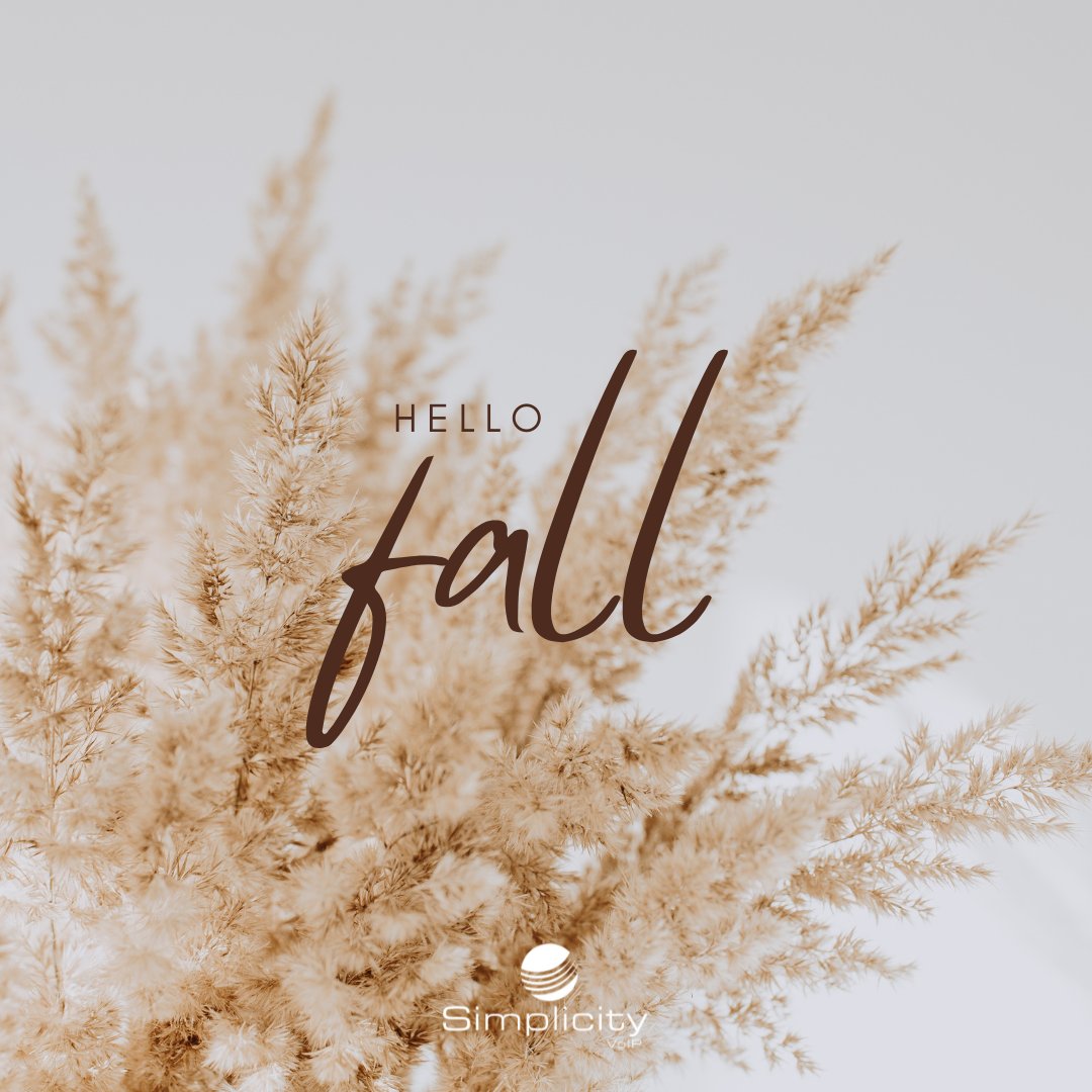 SimplicityVoIP's tweet image. Happy first day of fall from Simplicity VoIP! As the season changes, we’re here to keep your business communications seamless and reliable—no matter what’s on your to-do list. 

#FirstDayofFall #SimplicityThroughTheSeasons