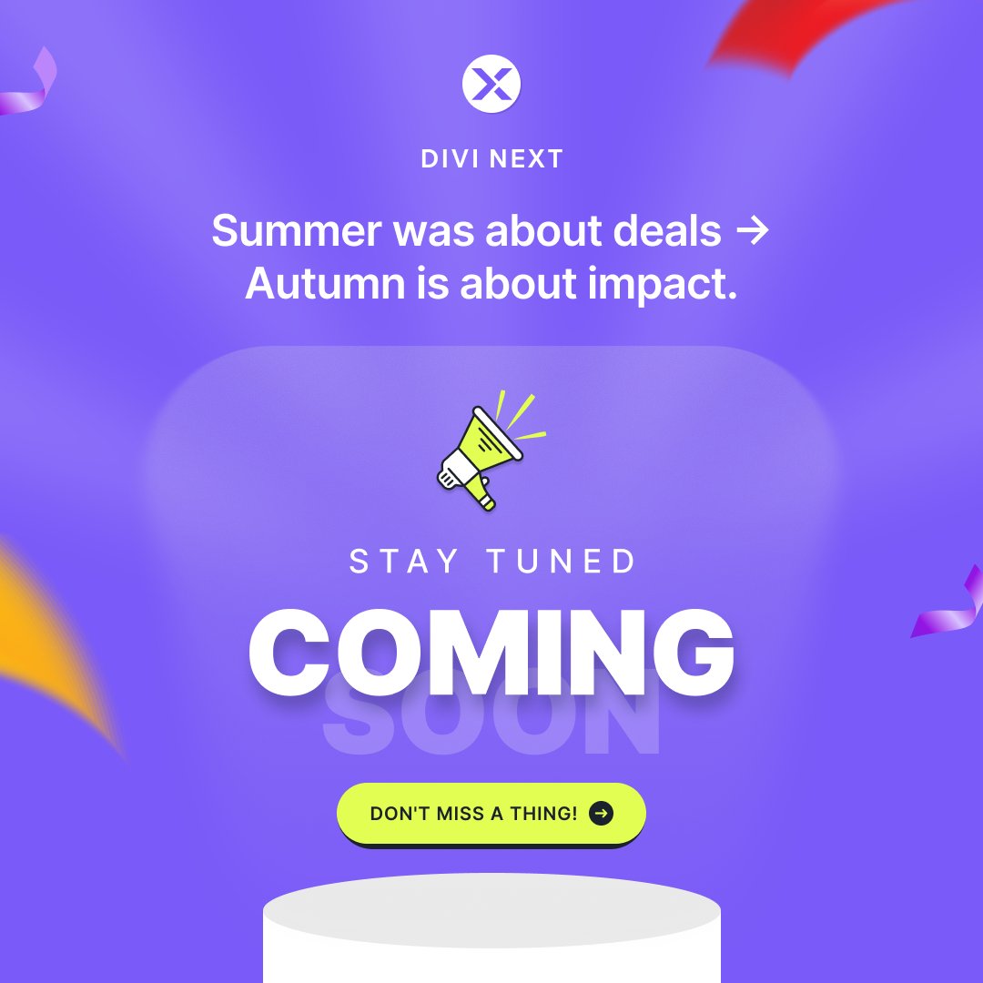 divi_next's tweet image. Summer was about deals—Autumn is about impact. 🍂
The countdown has begun. ⏳ Stay tuned—you won’t want to miss what’s next from DIVI NEXT!
👉 Explore all our products today:
divinext.com/all-divinext-p…
#DiviNext #WebDesign #DiviTheme #DiviPlugins #AutumnLaunch #NewFeatures