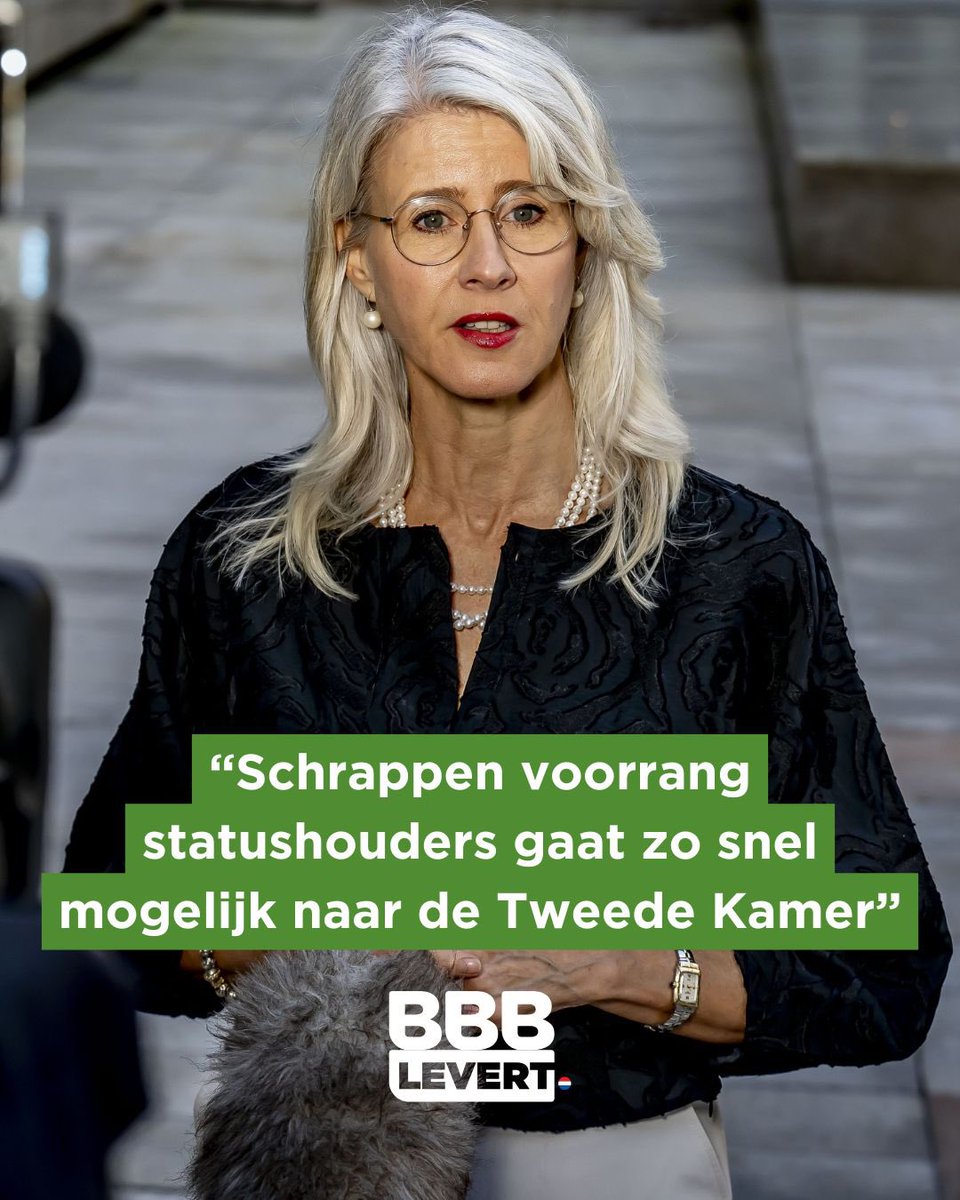 “Ik ga het wetsvoorstel Schrappen voorrang statushouders daarom zo snel mogelijk naar de Tweede Kamer sturen voor behandeling”, zegt vicepremier <a href="/MonaKeijzer/">Mona Keijzer</a> in reactie op het advies van de Raad van State.👇🏼

boerburgerbeweging.nl/fractienieuws/…