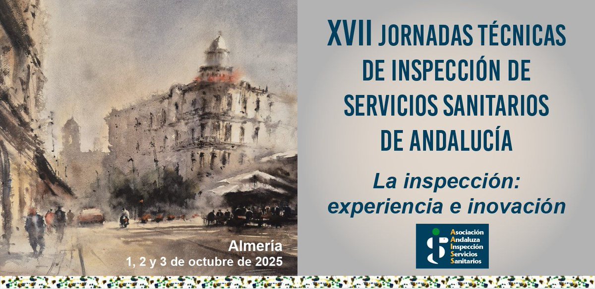 CofAlmeria's tweet image. 👩‍⚕️ ¿Quieres asistir a las XVII Jornadas Técnicas de Inspección de Servicios #Sanitarios de Andalucía que se celebran en Almería del 1 al 3 octubre? ¡Te lo ponemos fácil!

⚕️ Convocamos 15 #becas para la asistir a este evento, que es de interés para los #farmacéuticos almerienses.