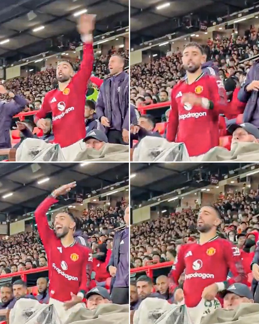 Bruno Fernandes was feeling every emotion on the bench during Man United vs. Chelsea 😂