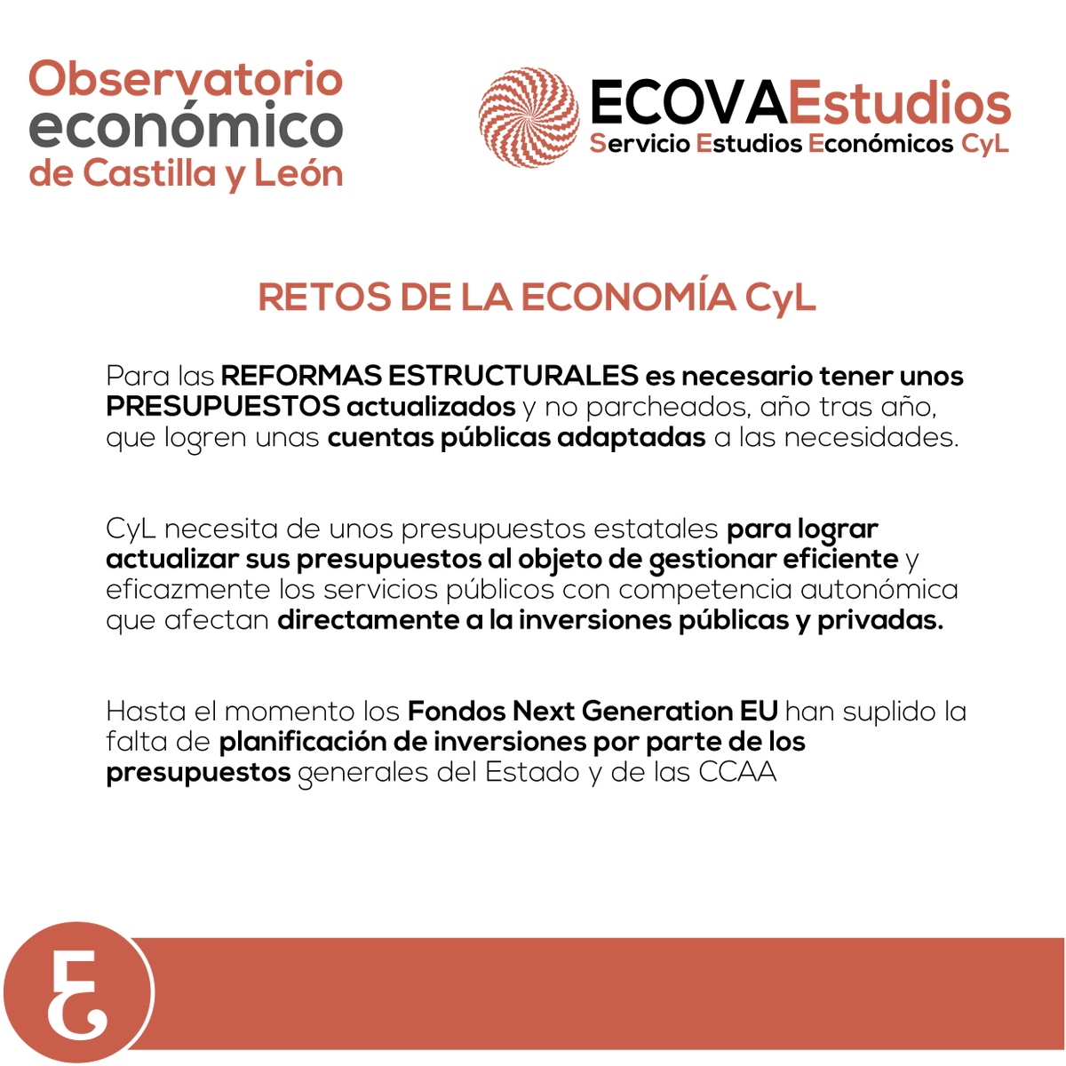 Para las REFORMAS ESTRUCTURALES es necesario tener unos PRESUPUESTOS actualizados y no parcheados, año tras año, que logren unas cuentas públicas adaptadas a las necesidades