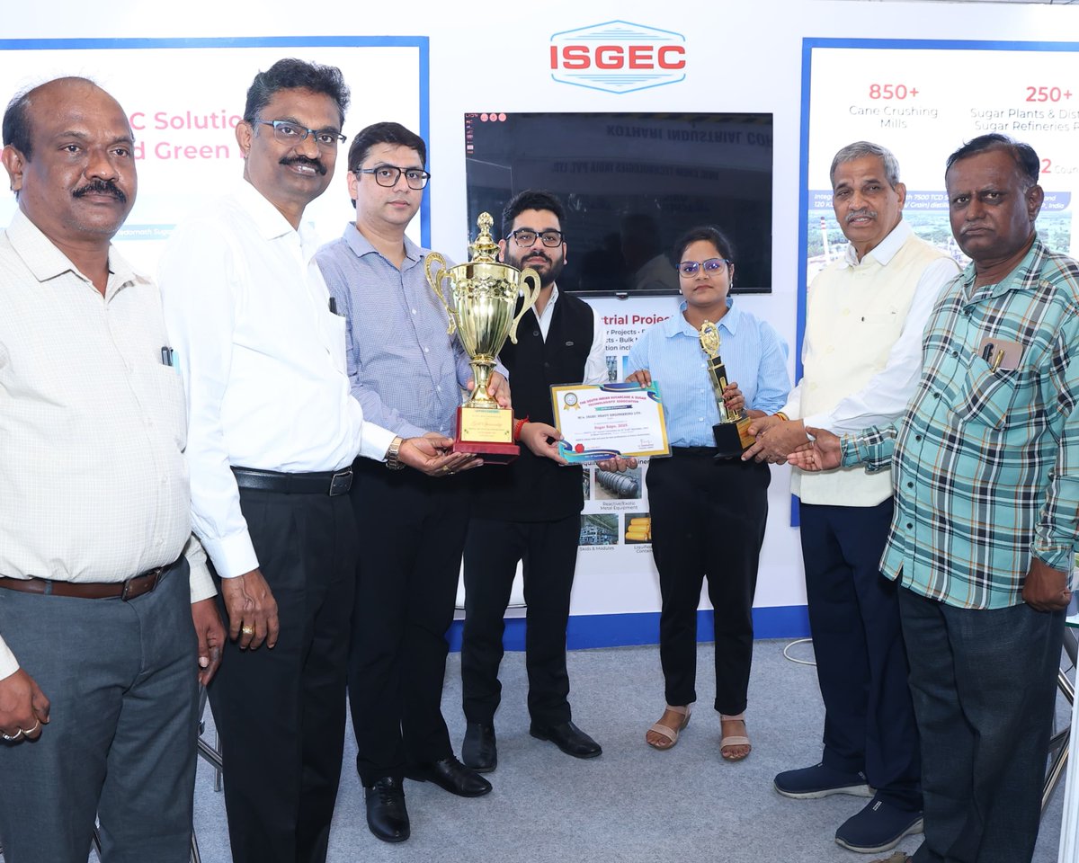 A successful showcase at SISSTA’s 54th Annual Convention!

For enquiries:
Sugar &amp; Distilleries Plant – 📧 xydsales@isgec.co.in
Industrial Boilers – 📧 boilersales@isgec.co.in

#IsgecSugarPlants #IsgecBoilers #SISSTA2025
#IsgecDistillery #SugarIndustry

#IsgecHeavyEngineering