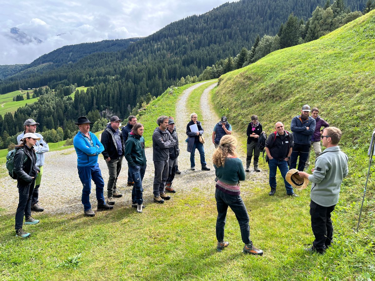 Wie können Flächen im Alpenraum offen gehalten und vor Verbuschung geschützt werden? Diesen und weiteren Fragen ging die von der SAB geführte Dialogplattform "Forschung und Praxis in der Berglandwirtschaft" im Rahmen einer  Exkursion. Weitere Informationen urlz.fr/uMNd