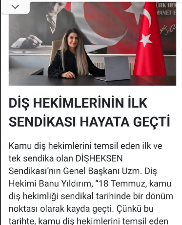 DİŞHEK-SEN Başkanı Yıldırım: Diş hekimlerinin çalışma koşullarını iyileştireceğiz - gazeteilksayfa.com/dishek-sen-bas…