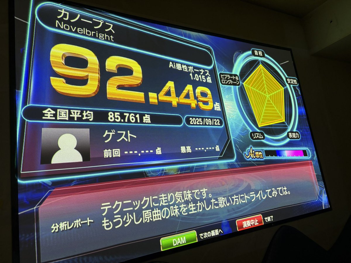 うん。高すぎる。裏声でも限界あるってほんま…