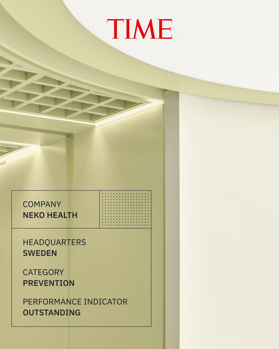 Neko Health has been recognized by @time as one of the top healthtech companies in the world.