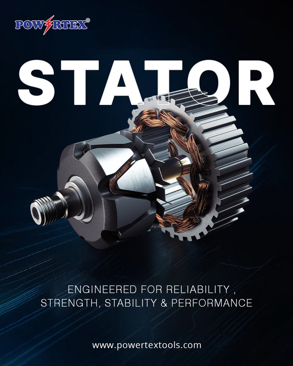Powertex_tools's tweet image. POWERTEX STATOR

👉 Enhance your power tools efficiency with cutting-edge technology.
✅ Long-lasting durability
✅ Superior performance
✅ Trusted quality

🌐 powertextools.com 
📞 91 9704124724
.
.
#PowerTools #Stator #ElectricTools #IndustrialTools #EngineeringSolutions