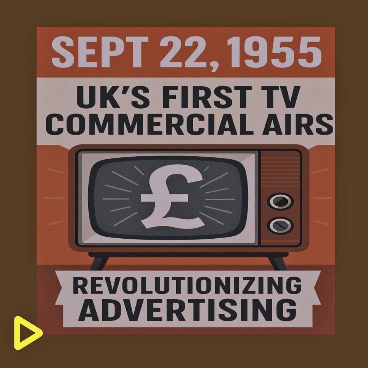 Advancify's tweet image. 📺 Sept 22, 1955: UK&apos;s first TV commercial airs, revolutionizing advertising. Make your mark with Advancify’s innovative digital advertising. adfy.co/schedule #ThisDayInTech #DigitalAdvertising