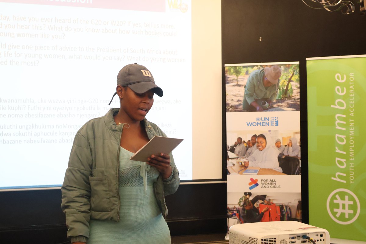 The energy in the room was electric! Young women shared their #W20/#G20 insights, sparking game-changing conversations for leaders, while <a href="/Harambee4Work/">Harambee Work4Work</a> shared skills-development tips fuelling real empowerment.