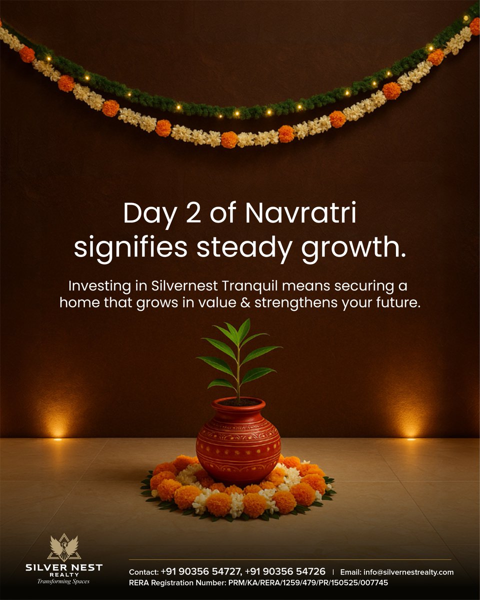silver41886's tweet image. Growth isn’t just about today;
it’s about securing tomorrow. Investing in Silvernest
Tranquil means choosing a home that appreciates in
value.
.
.
#navratri2025 #silvernesttranquil #hublirealestate
#investmenthomeshubli #realestate
